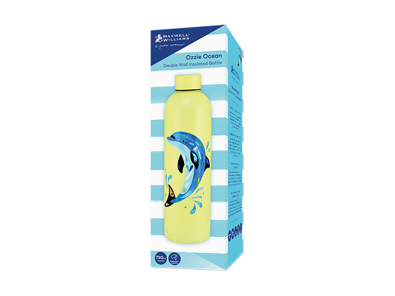 Pete Cromer Ozzie Ocean Double Wall Insulated Bottle Dolphin Gift Boxed