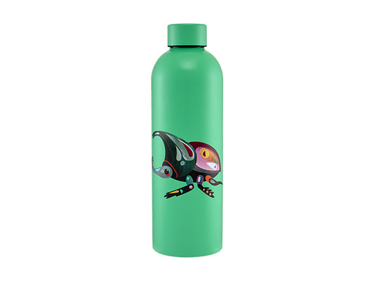 Pete Cromer Garden Party Double Wall Insulated Bottle Rhino Beetle Gift Boxed