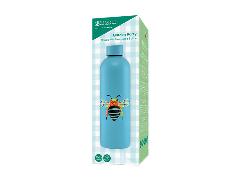Pete Cromer Garden Party Double Wall Insulated Bottle Banded Bee Gift Boxed