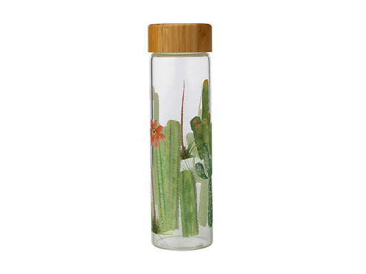 Royal Botanic Gardens Arid Garden Glass Water Bottle 550ML Saguaro