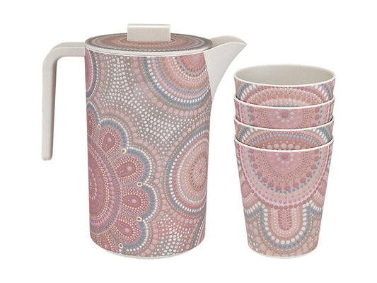 Lou Martin Uplift Melamine Jug And Tumbler Set of 5 Gift Boxed