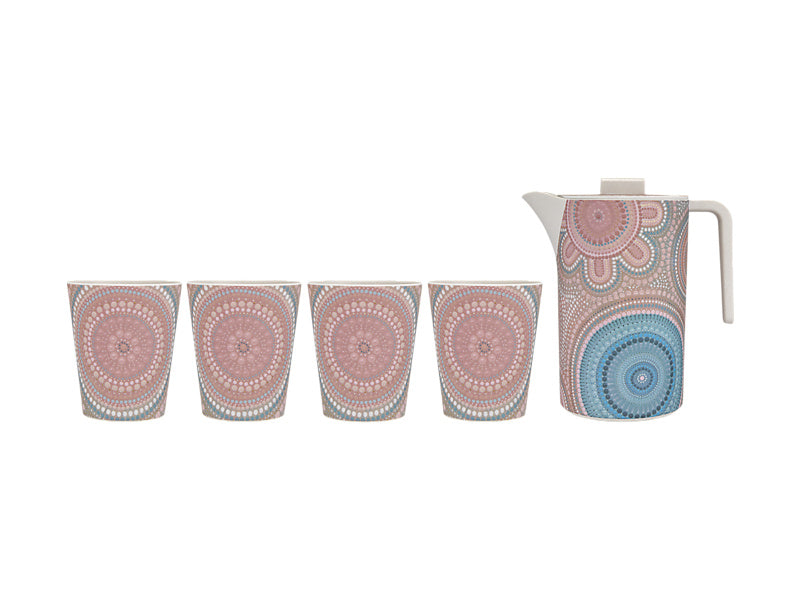 Lou Martin Uplift Melamine Jug And Tumbler Set of 5 Gift Boxed