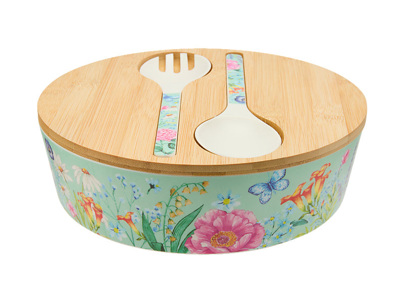Botanica Melamine Bowl With Lid & Salad Servers