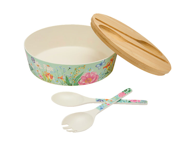 Botanica Melamine Bowl With Lid & Salad Servers
