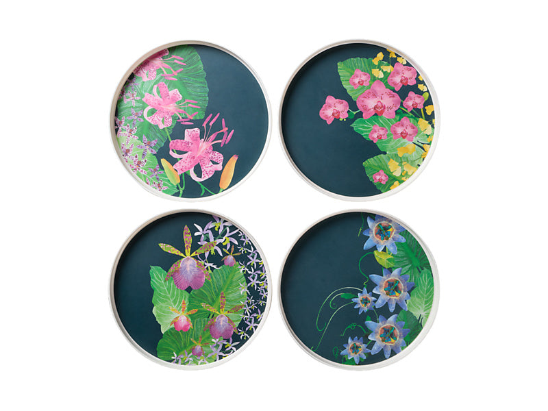 Tropical Twilight Melamine Plate Set of 4 Assorted