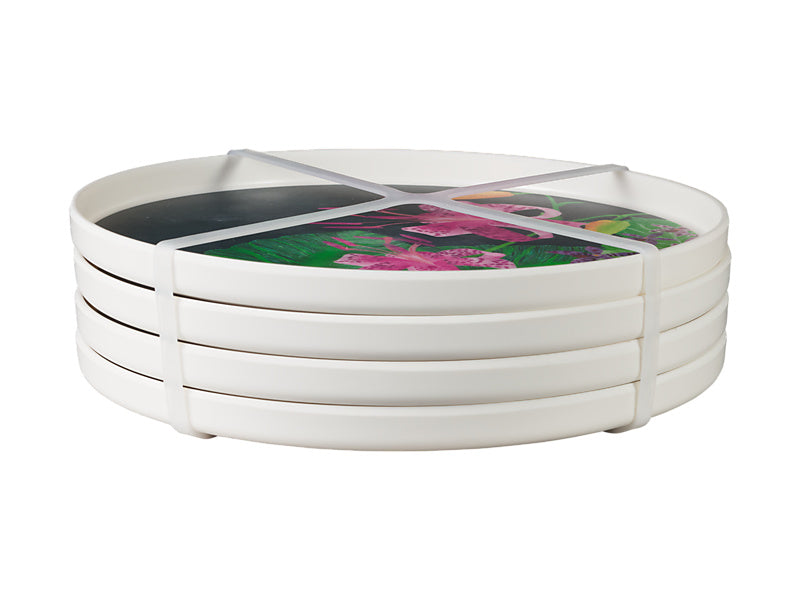 Tropical Twilight Melamine Plate Set of 4 Assorted