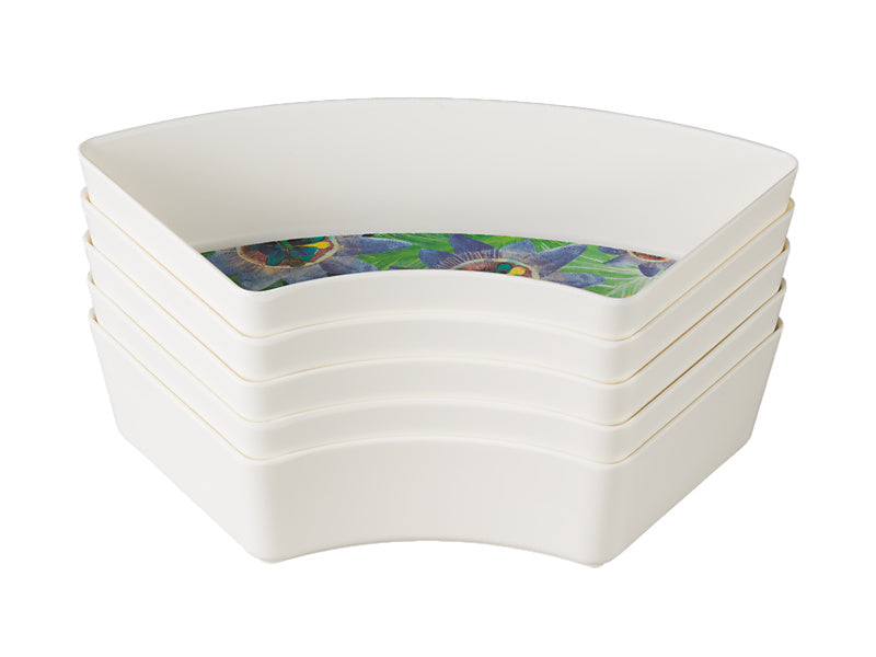Tropical Twilight Melamine 7pc Divided Platter Set Gift Boxed