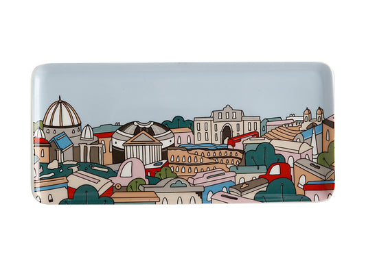 Megan McKean Cities Rectangle Plate 25x12cm Rome Gift Boxed