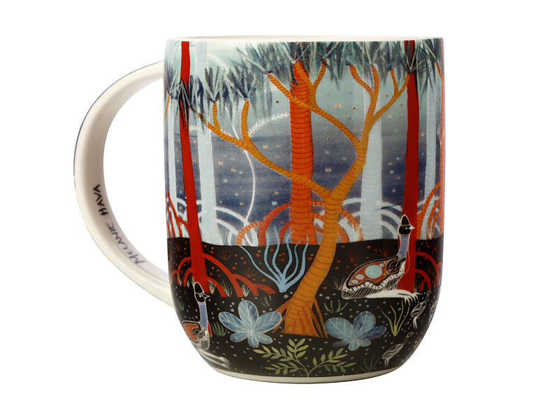 Melanie Hava Jugaig-Bana-Wabu Mug 440ML Cassowaries Gift Boxed