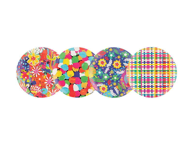 Donna Sharam Byron Melamine Plate Set of 4 Assorted