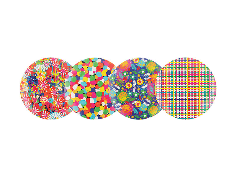 Donna Sharam Byron Melamine Plate Set of 4 Assorted