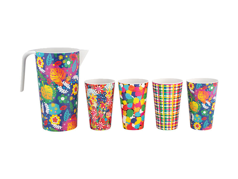 Donna Sharam Byron Melamine Jug And Tumbler 5 Piece Set Gift Boxed