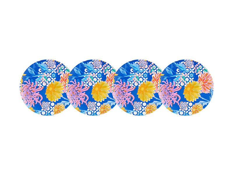 Sunburst Melamine Plate Set of 4