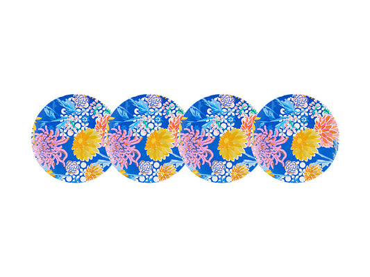 Sunburst Melamine Plate Set of 4
