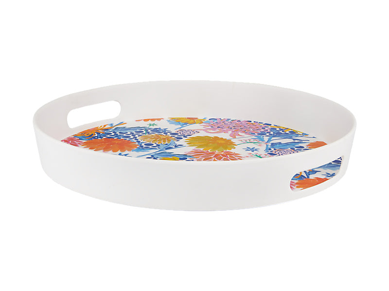 Sunburst Melamine Round Serving Tray