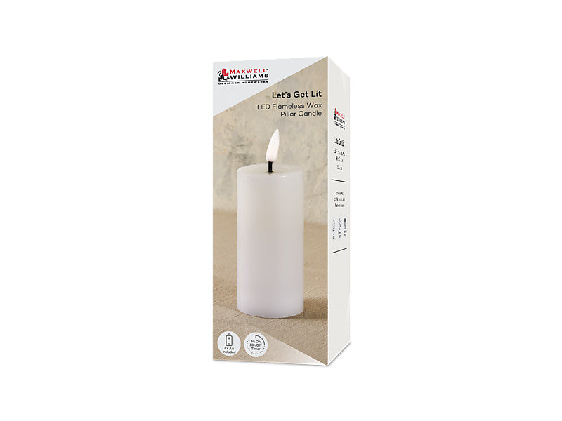 Let's Get Lit LED Flameless Candle Natural Gift Boxed