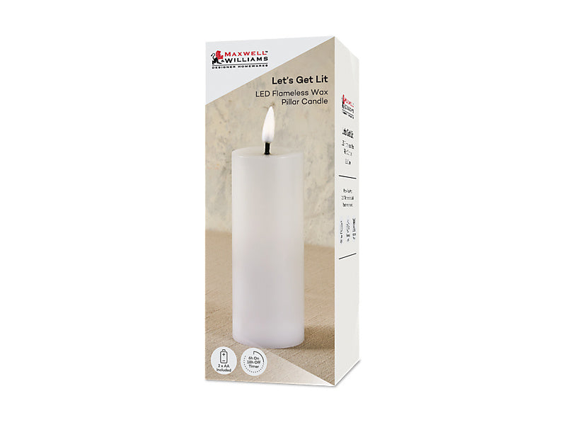 Let's Get Lit LED Flameless Candle Natural Gift Boxed
