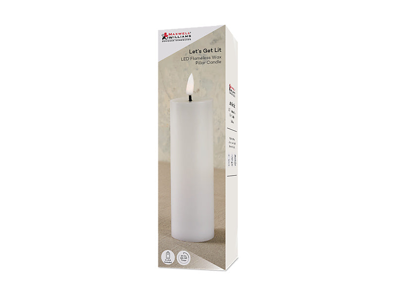 Let's Get Lit LED Flameless Candle Natural Gift Boxed