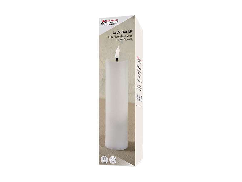 Let's Get Lit LED Flameless Candle Natural Gift Boxed
