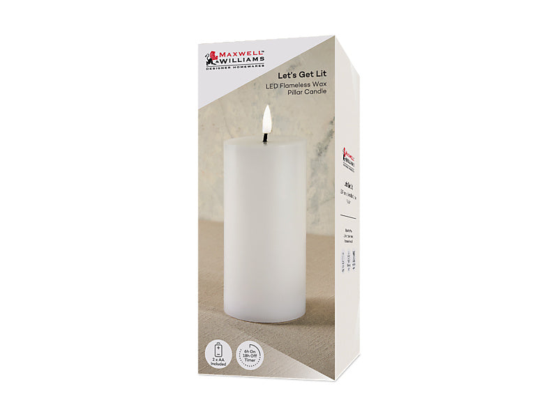 Let's Get Lit LED Flameless Candle Natural Gift Boxed