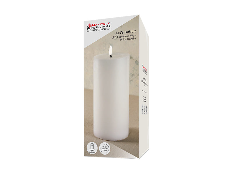 Let's Get Lit LED Flameless Candle Natural Gift Boxed