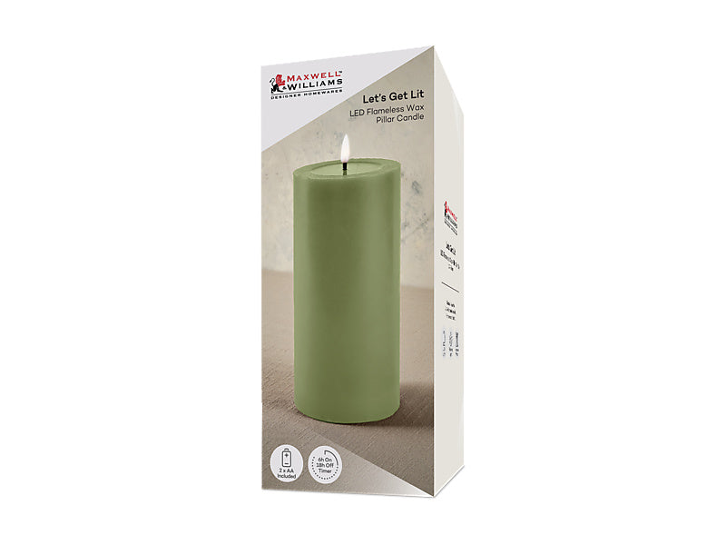 Let's Get Lit LED Flameless Candle Pine Gift Boxed