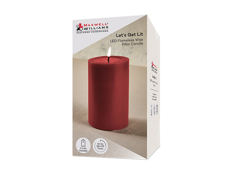 Let's Get Lit LED Flameless Candle Cherry Gift Boxed