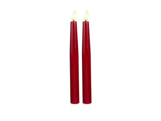 Let's Get Lit LED Flameless Taper Wax Candle 2pc Cherry Gift Boxed