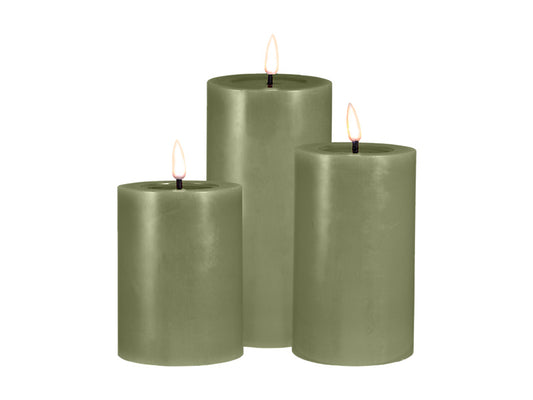 Let's Get Lit LED Flameless Candle Set of 3 Pine Gift Boxed