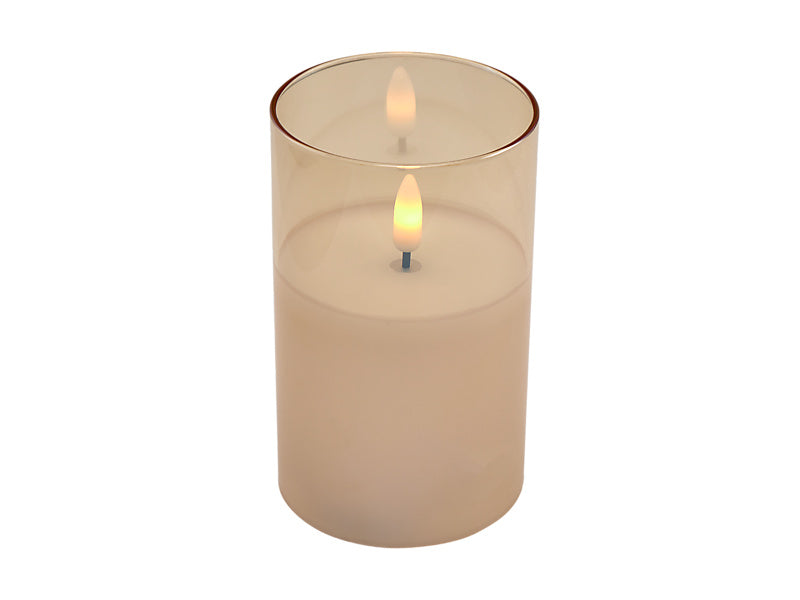 Let's Get Lit LED Flameless Candle Glass Hurricane Set of 3 Gift Boxed