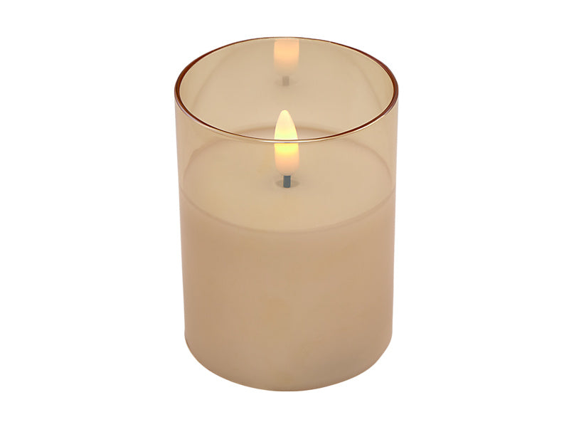 Let's Get Lit LED Flameless Candle Glass Hurricane Set of 3 Gift Boxed