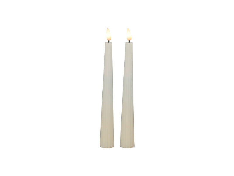 Let's Get Lit Linea LED Taper Wax Candle Set of 2 Soy Gift Boxed
