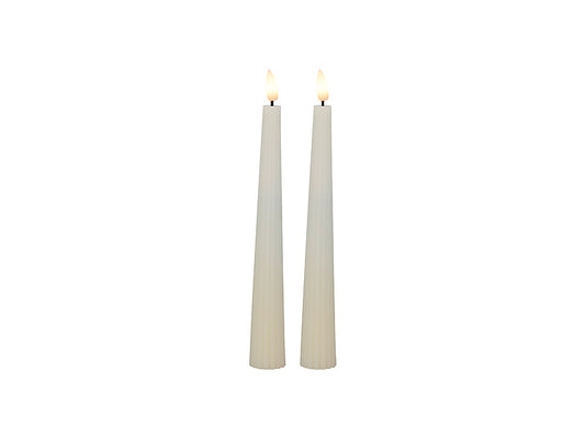 Let's Get Lit Linea LED Taper Wax Candle Set of 2 Soy Gift Boxed