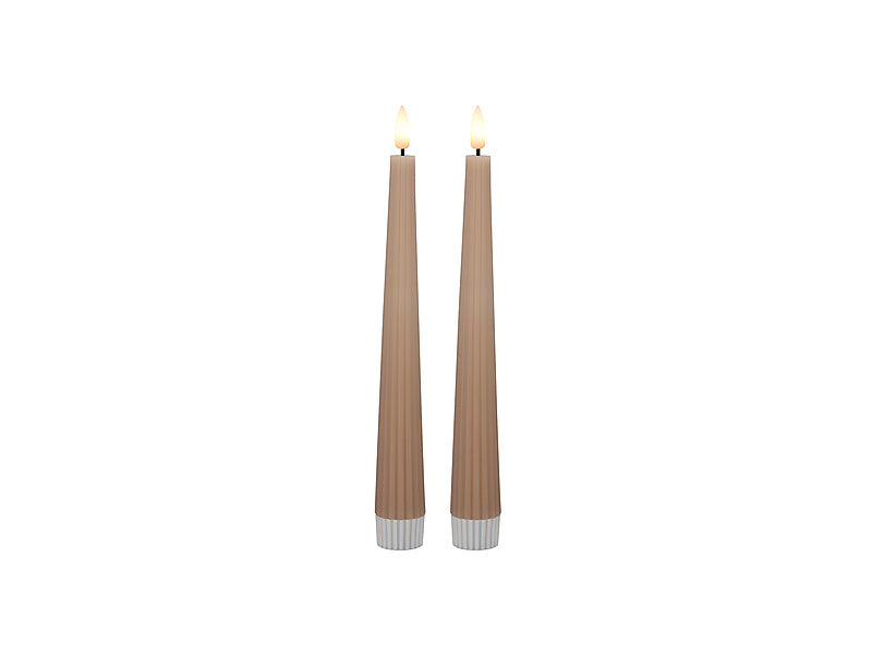 Let's Get Lit Linea LED Taper Wax Candle Set of 2 Gift Boxed