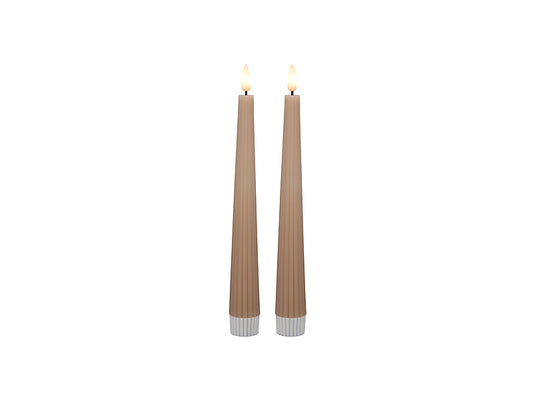 Let's Get Lit Linea LED Taper Wax Candle Set of 2 Gift Boxed