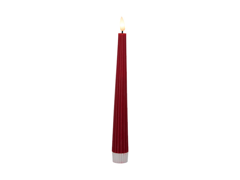 Let's Get Lit Linea LED Taper Wax Candle Set of 2 Cherry Gift Boxed