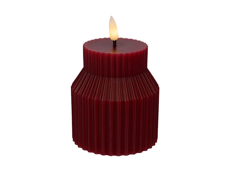 Let's Get Lit Linea LED Sculptural Wax Candle Cherry Gift Boxed