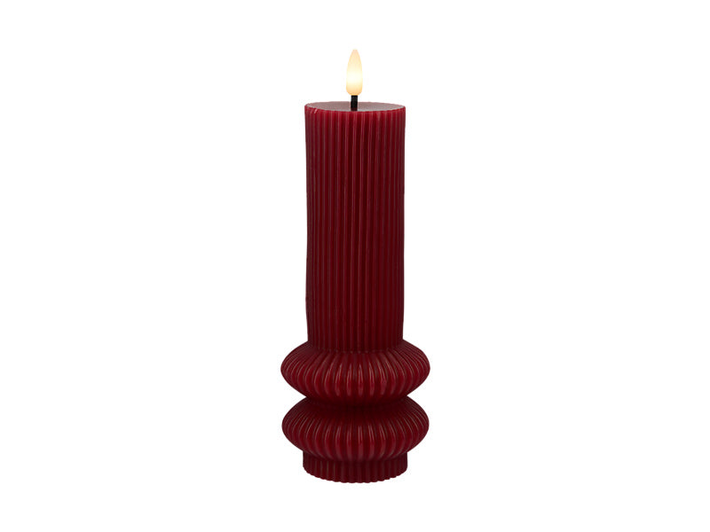 Let's Get Lit Linea LED Sculptural Wax Candle Cherry Gift Boxed