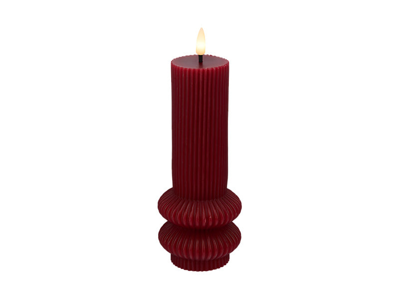 Let's Get Lit Linea LED Sculptural Wax Candle Cherry Gift Boxed