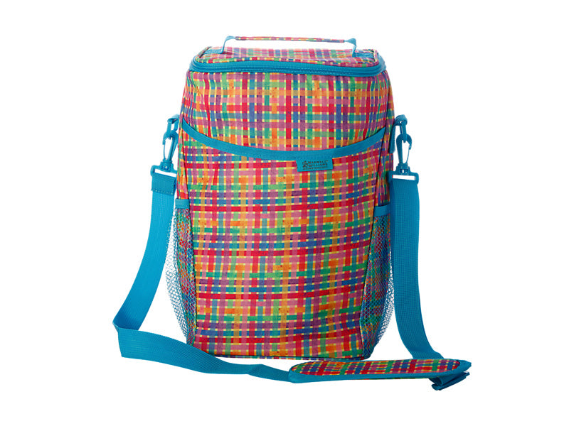 Kasey Rainbow Be Kind Insulated Picnic Cooler Bag Plaid