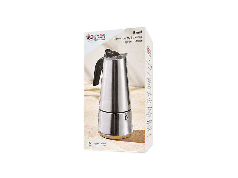 Blend Contemporary Stovetop Espresso Maker 6cup Gift Boxed