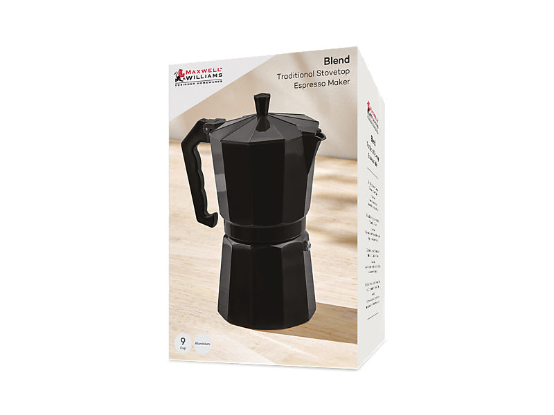 Blend Traditional Stovetop Espresso Maker 9cup Gift Boxed