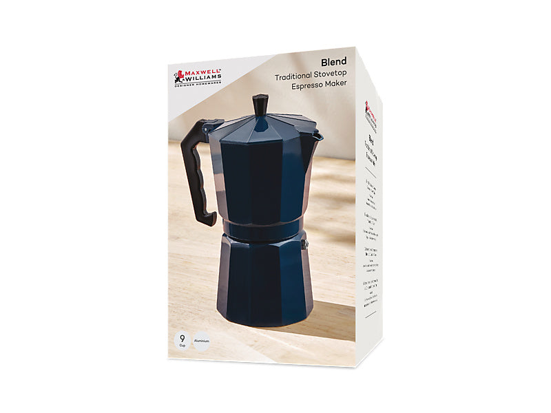 Blend Traditional Stovetop Espresso Maker 9cup Gift Boxed
