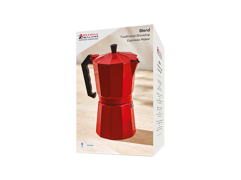 Blend Traditional Stovetop Espresso Maker 9cup Gift Boxed