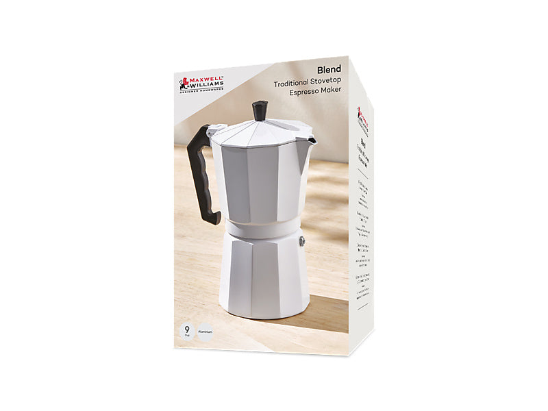 Blend Traditional Stovetop Espresso Maker 9cup Gift Boxed