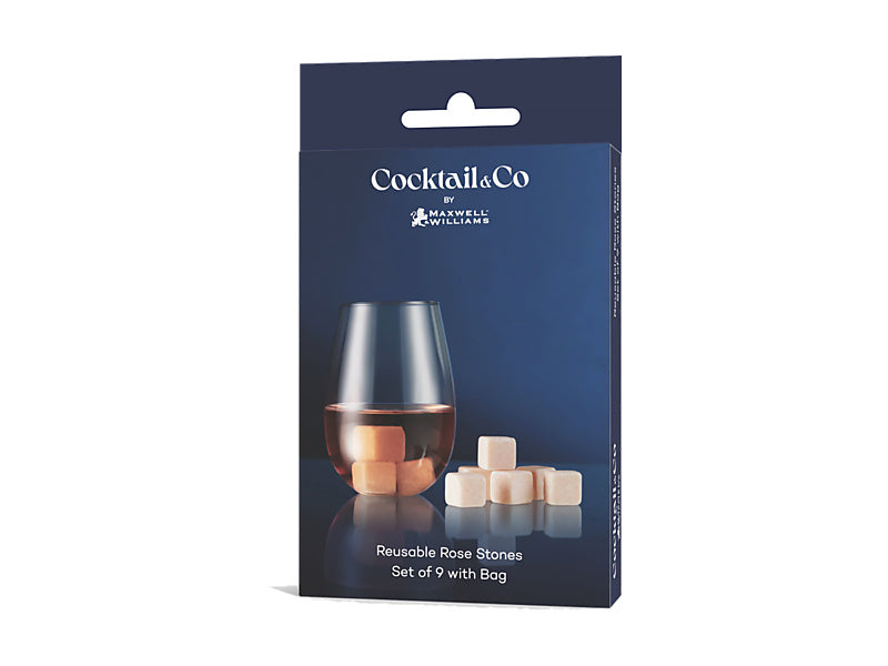 Cocktail & Co Reusable Rose Stones Set of 9 Pack