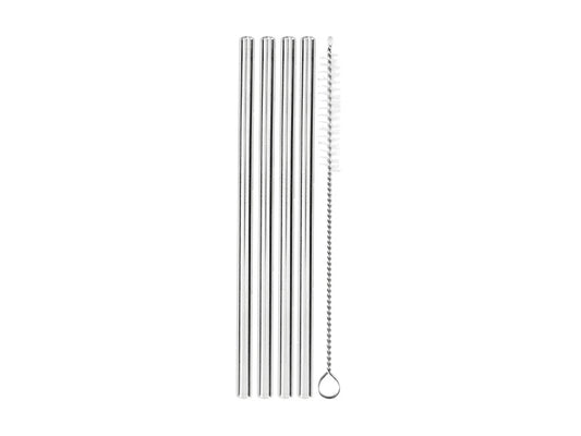 Cocktail & Co Reusable Cocktail Straw With Brush Set of 4