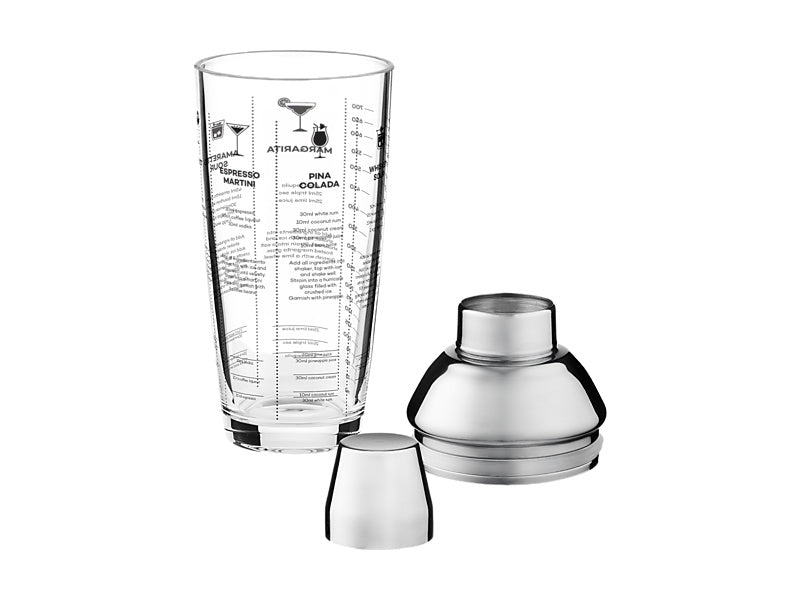 Cocktail & Co Glass Cocktail Recipe Shaker Gift Boxed