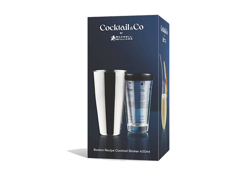 Cocktail & Co Boston Cocktail Recipe Shaker Gift Boxed