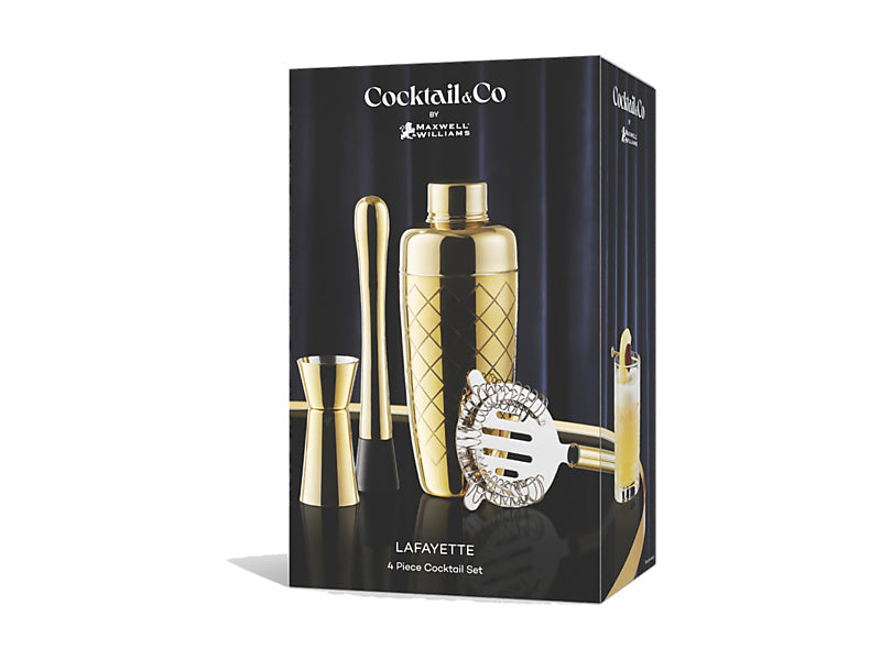 Cocktail & Co Lafayette Cocktail Set 4pc Gift Boxed